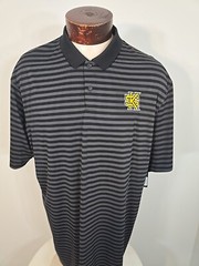 Nike Mens XXL 2XL Black Gray Yellow Short Sleeve Polo Shirt KSU New