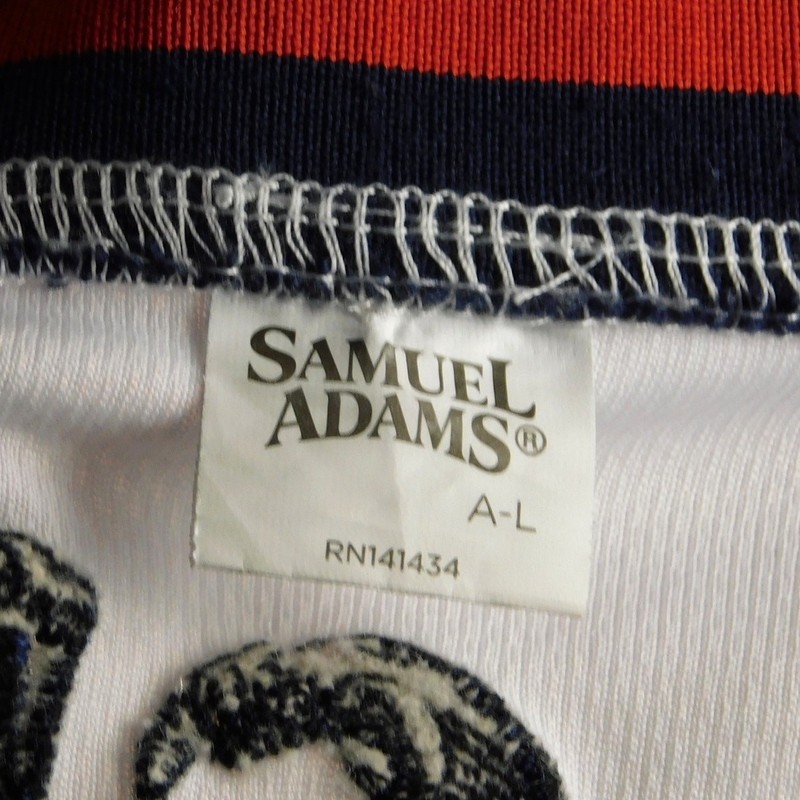 Samuel Adams Beer Basketball Jersey Size Adult L Stitched Red White Blue 84 gallery