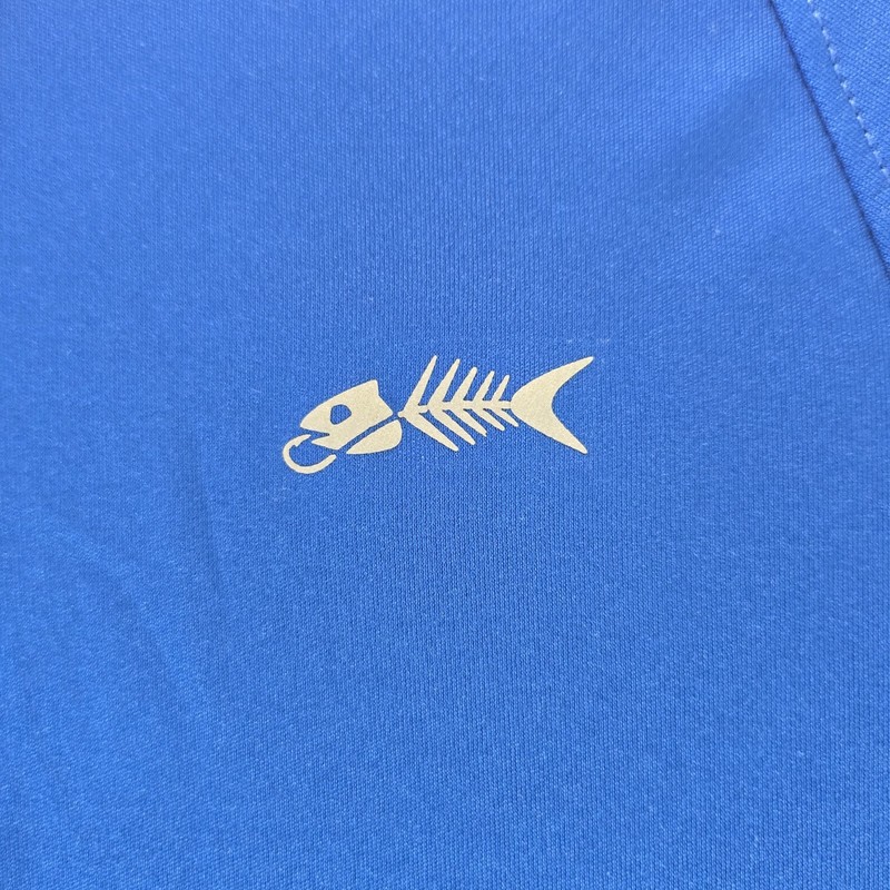 SILVER BAIT Men's Size Med Performance Shirt Royal Blue 1/4 Zip Mock Turtleneck gallery