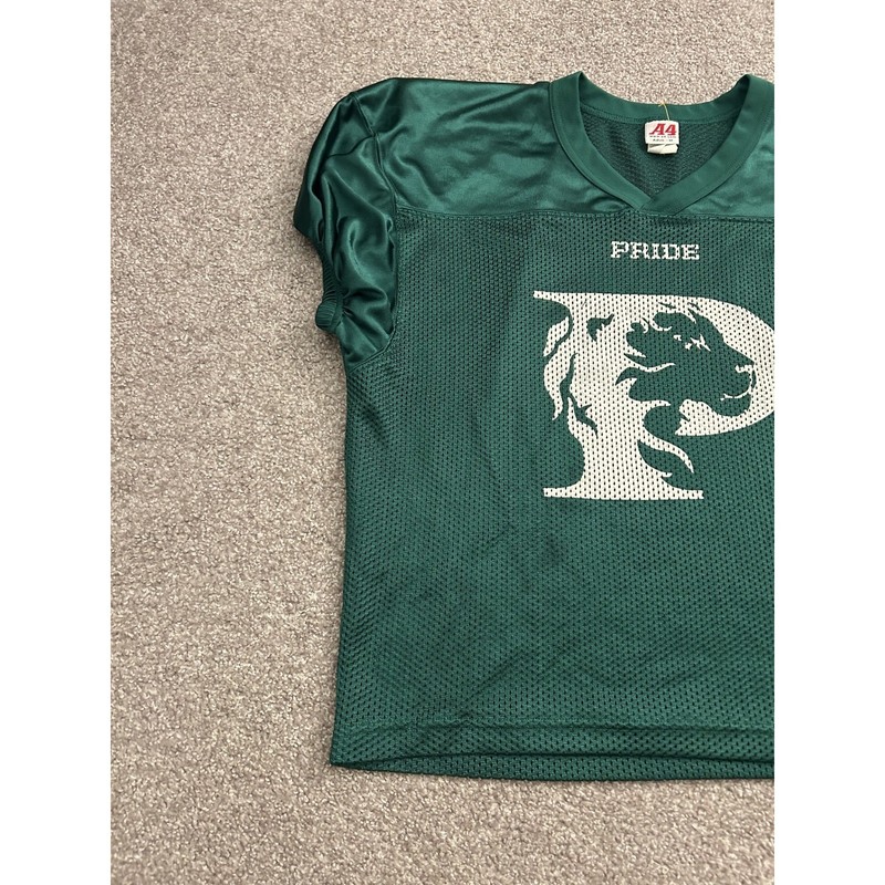 A4 Football Jersey Mens M Green Excellent Pride Lion Graphic Mesh Practice Shirt gallery