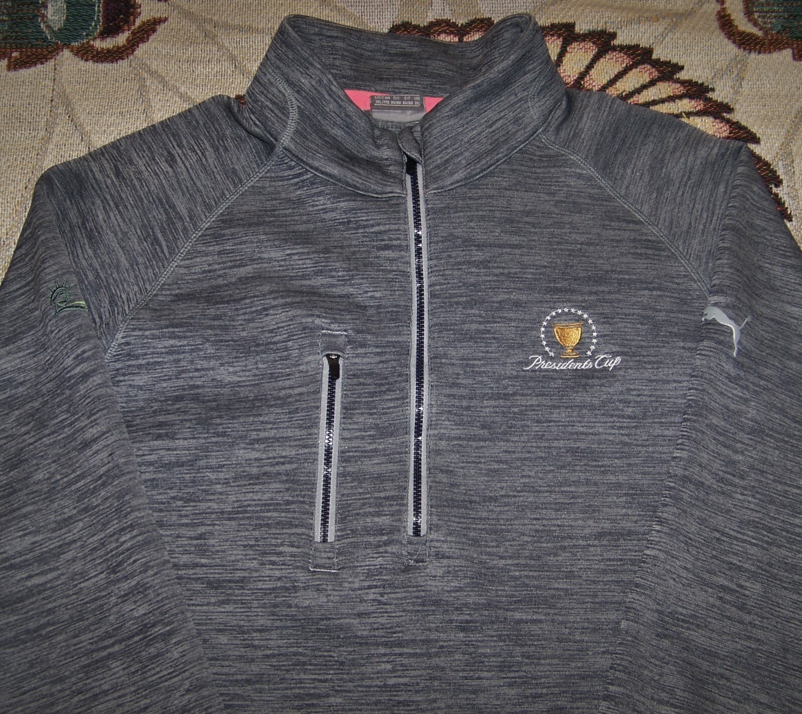 PUMA Zip Pullover Sweater Shirt PRESIDENTS CUP LIBERTY NATIONAL GOLF CLUB Sz 2XL gallery