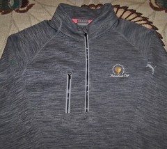 PUMA Zip Pullover Sweater Shirt PRESIDENTS CUP LIBERTY NATIONAL GOLF CLUB Sz 2XL