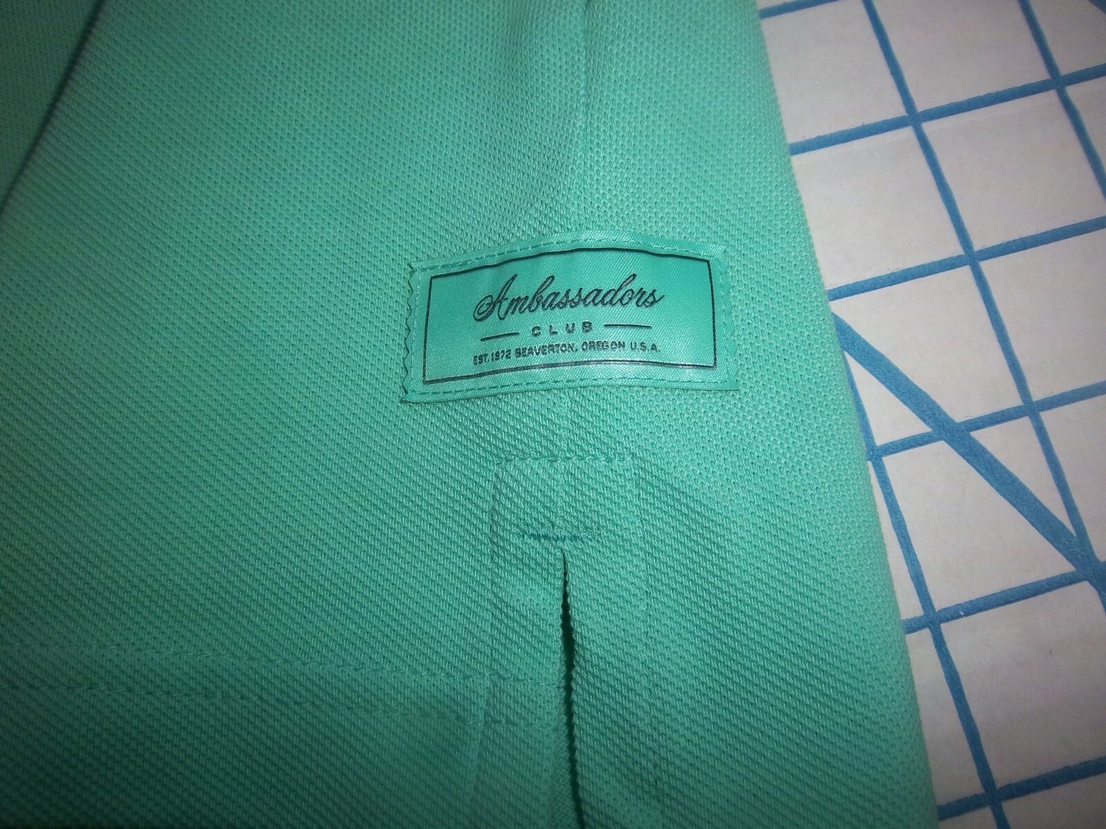 MENS SMALL MINT GREEN/PURPLE NIKE DEFAULT RACQUET CLUB COTTON POLO SHIRT - NWT gallery