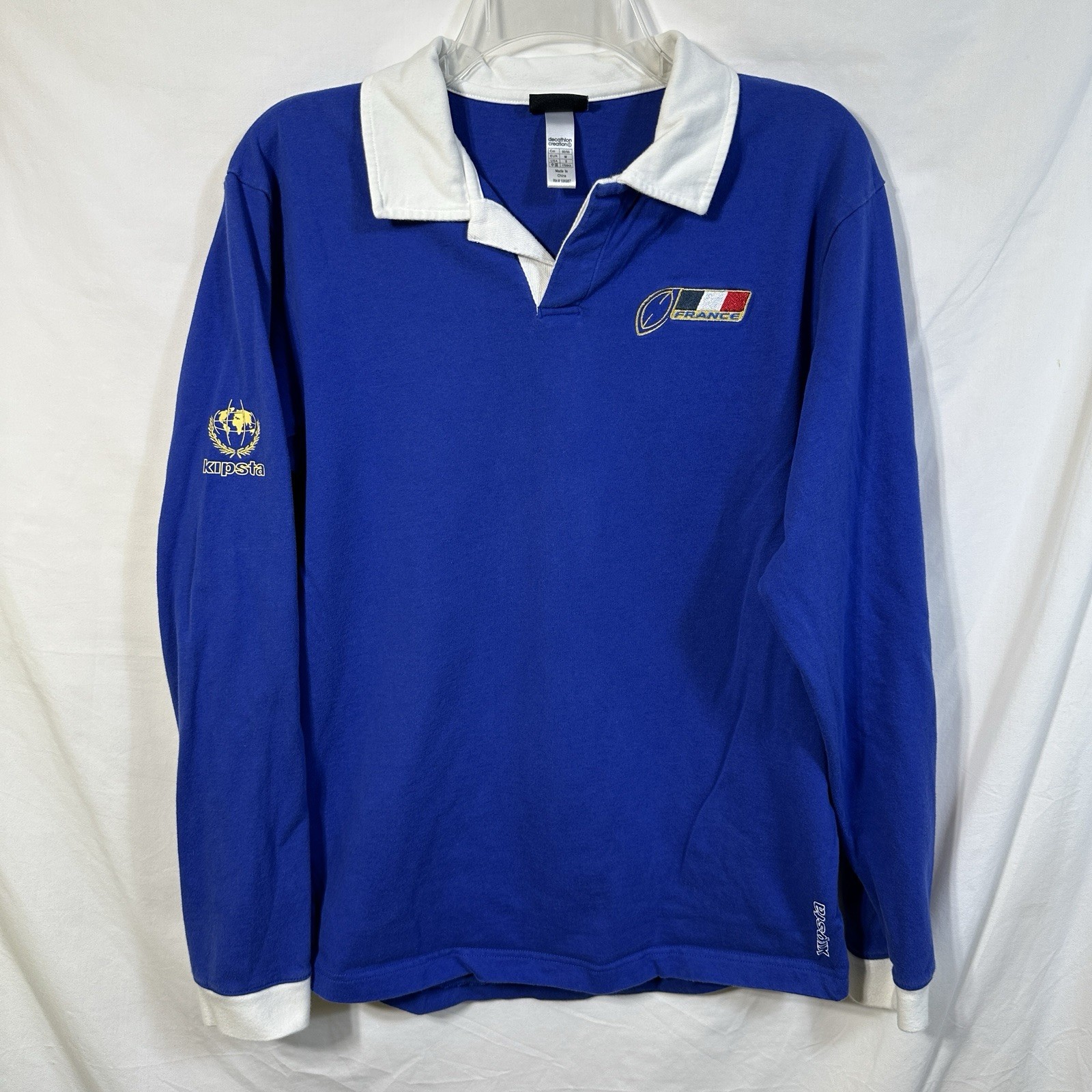 Kipsta Decathion Creation France Long Sleeve Rugby Shirt USA Small Streetwear S gallery