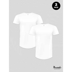 Threads Men’s 2-PACK White Anti-Odor Moisture Wicking Short Sleeves T-Shirts: S