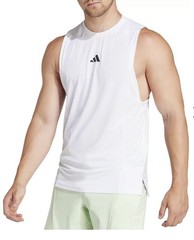 adidas Men’s Designed For Training Workout Tank Top White Size XL New
