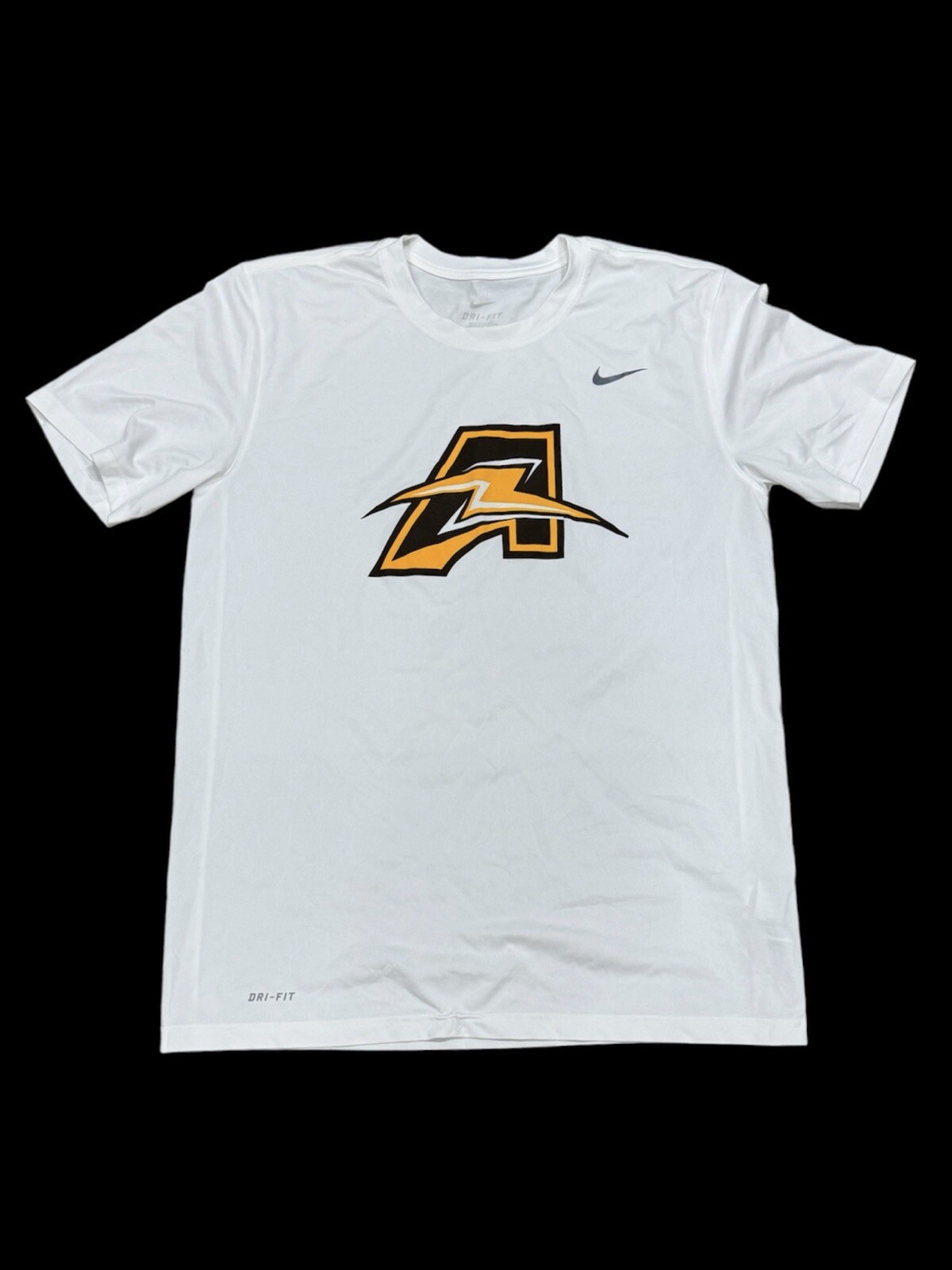 Nike Dri Fit White Shirt Men’s Size Large Letter A Lightning Bolt in EUC! gallery