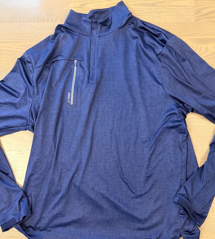 johnnie-O Spur Performance 1/4 Zip Pullover Men’s large Navy Blue Long Sleeve gallery