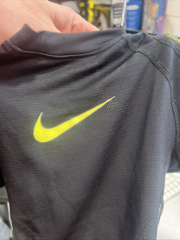 Nike Pro Combat Shirt Large Adult Black Dri Fit Compression Padded Football Mens gallery
