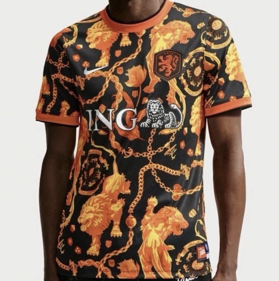 Nike x Patta Netherlands Academy Pro World Cup Jersey Shirt IH1678-010 Men’s L gallery