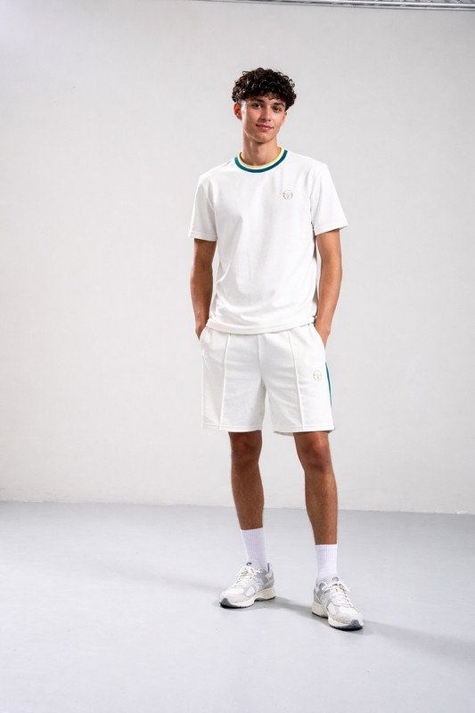 Sergio Tacchini Monte Mens Velvet Summer T Shirt Velour Short Sleeve Top Tennis gallery