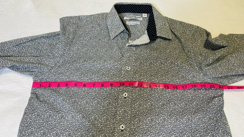 Nick Graham Everywhere Stretch Modern Fit Men L Dress Shirt Flip Cuff Paisley gallery
