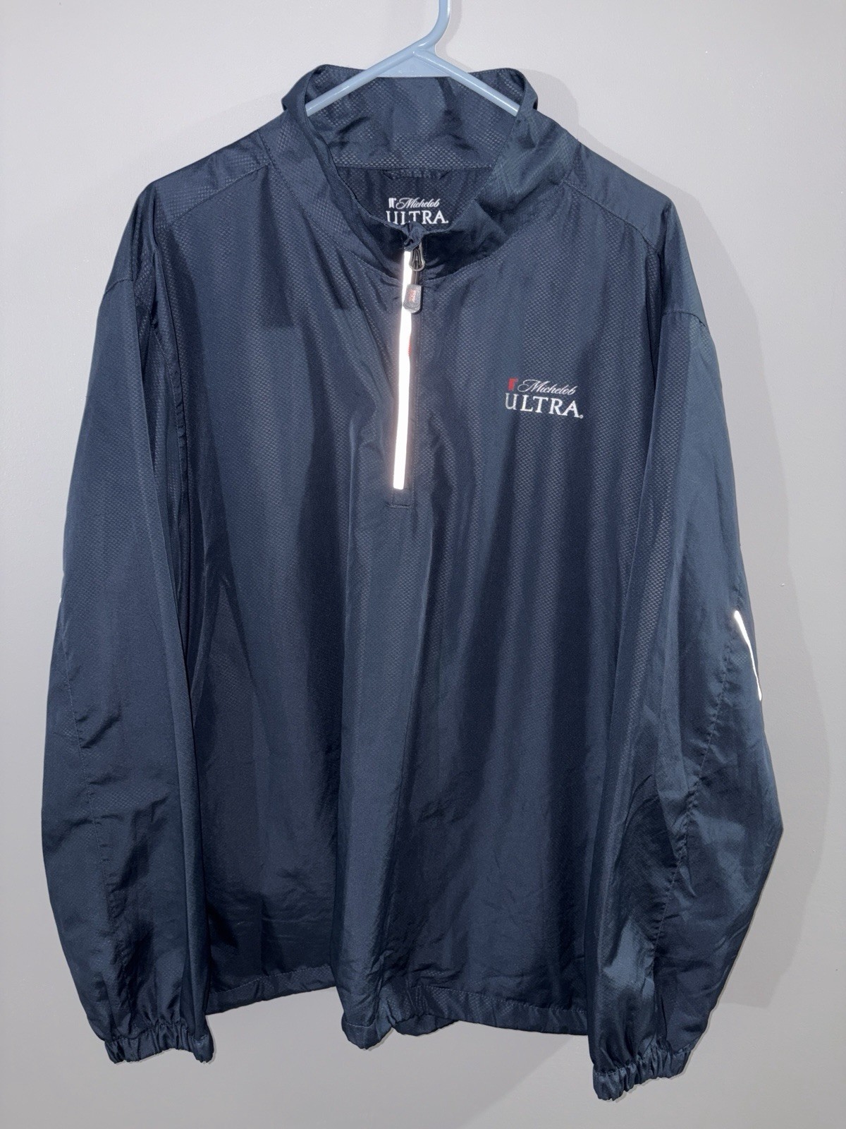 Michelob Ultra 1/4 Zip Pullover Golf Jacket Promo Lightweight Men's XL Blue gallery