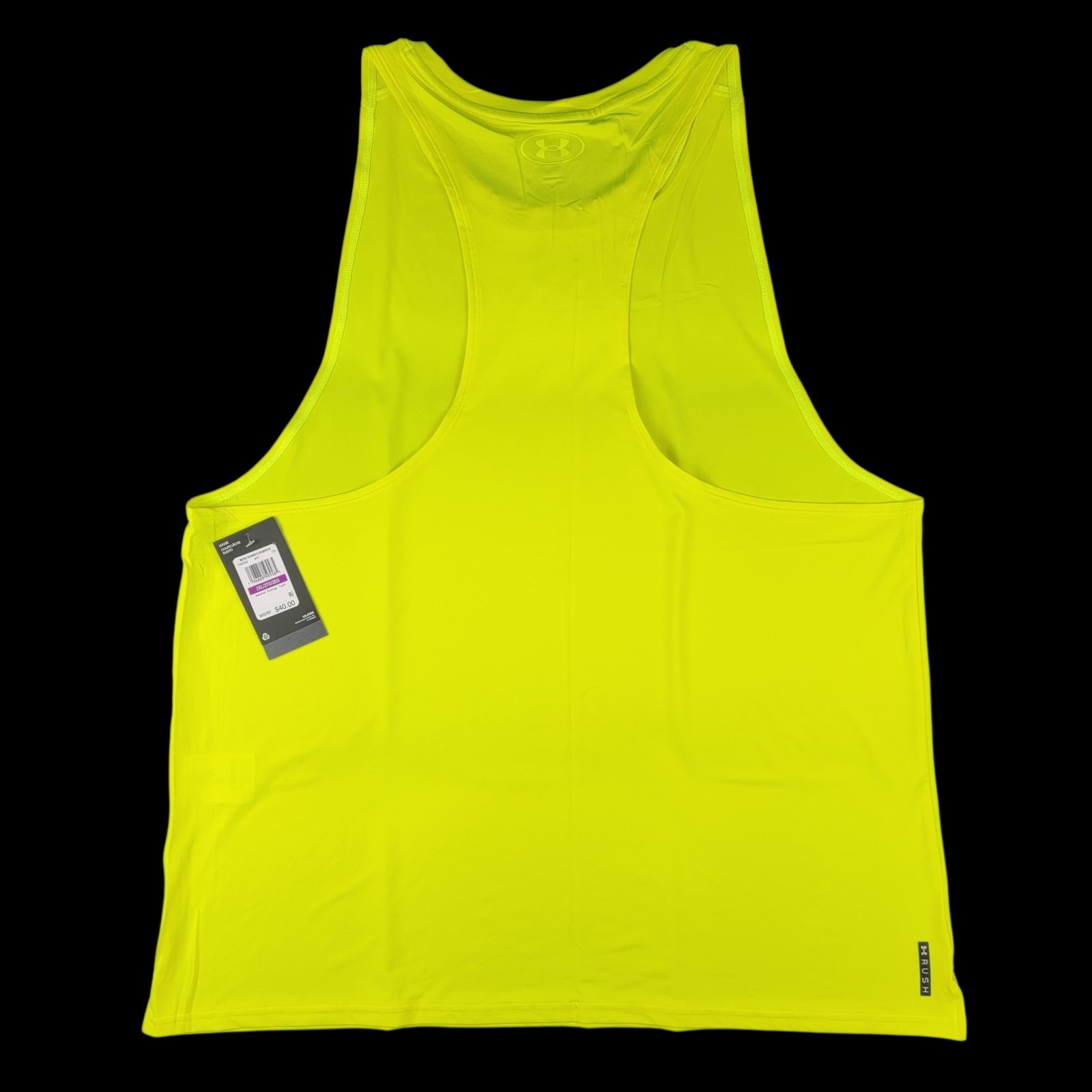 Under Armour RUSH Mens Size 2XL Bright Yellow Vanish Energy Muscle Tank Top NEW! gallery