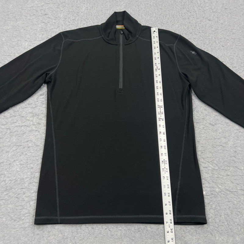 Smartwool Classic Thermal Base Layer Men’s XL Black 100% Merino Wool 250 1/4 Zip gallery