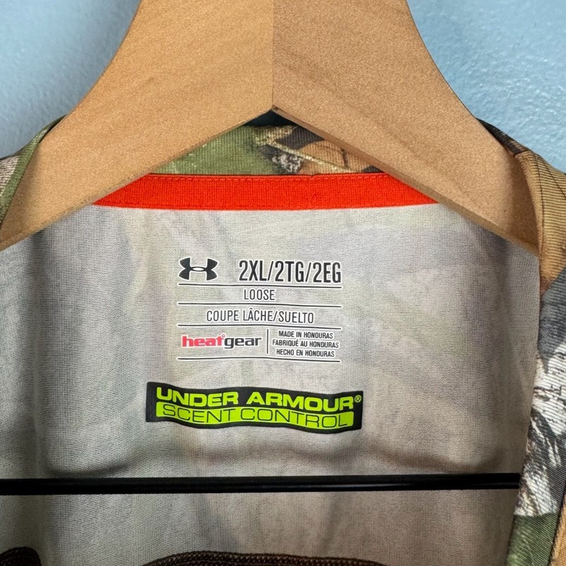 Under Armour Scent Control Mens 2XL Camo Mossy Oak Obession Long Sleeve Shirt gallery