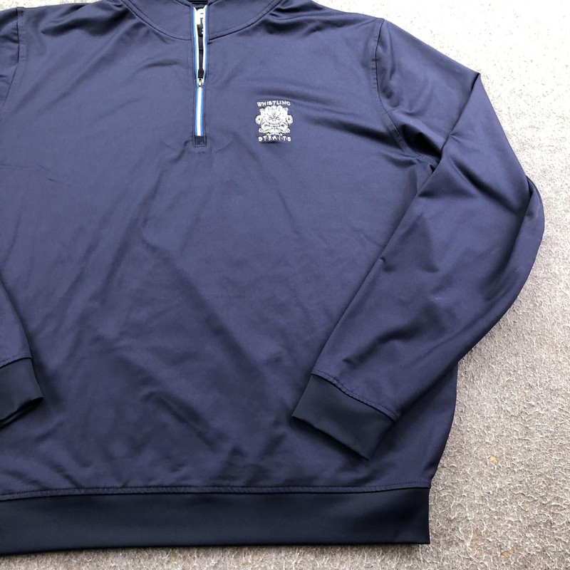 FootJoy Pullover Mens Large Blue 1/4 Zip Long Sleeve Golf Top Whistling Straits gallery