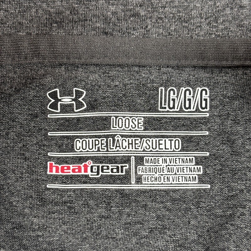 Under Armour Tech Pullover Mens Large Heather Gray Quarter 1/4 Zip HeatGear gallery