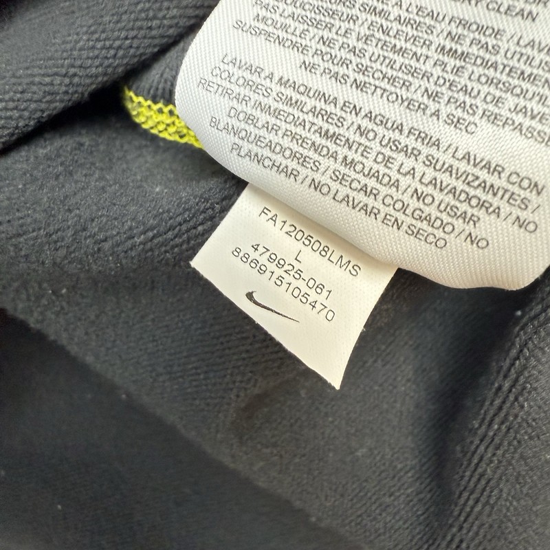 Nike Pro Combat Hyperwarm Compression Shirt L Fitted Dri-Fit Neon Yellow Gray gallery