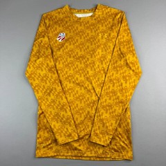 Under Armour Coldgear Mens Small Yellow Puzzle US Ski Team Compression L/S Shirt