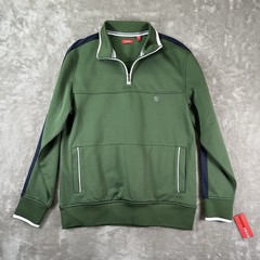 IZOD Golf Advantage Performance Pullover Men’s Size Medium Green Navy 1/4 Zip