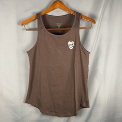 Gymreapers Tank Top Mens Medium Skull Logo Sleeveless Athletic Activewear Brown
