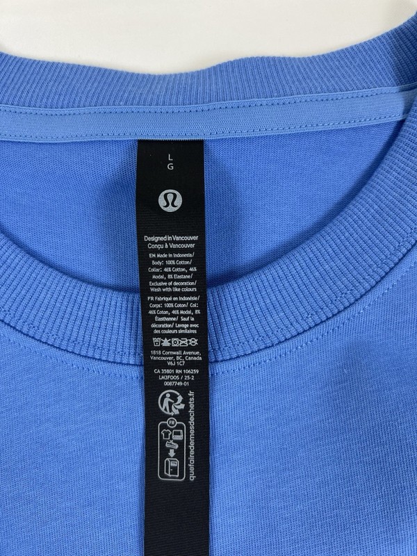NWT Size Large Lululemon Heavyweight Cotton Jersey Tennis Club POOL Pool Party gallery