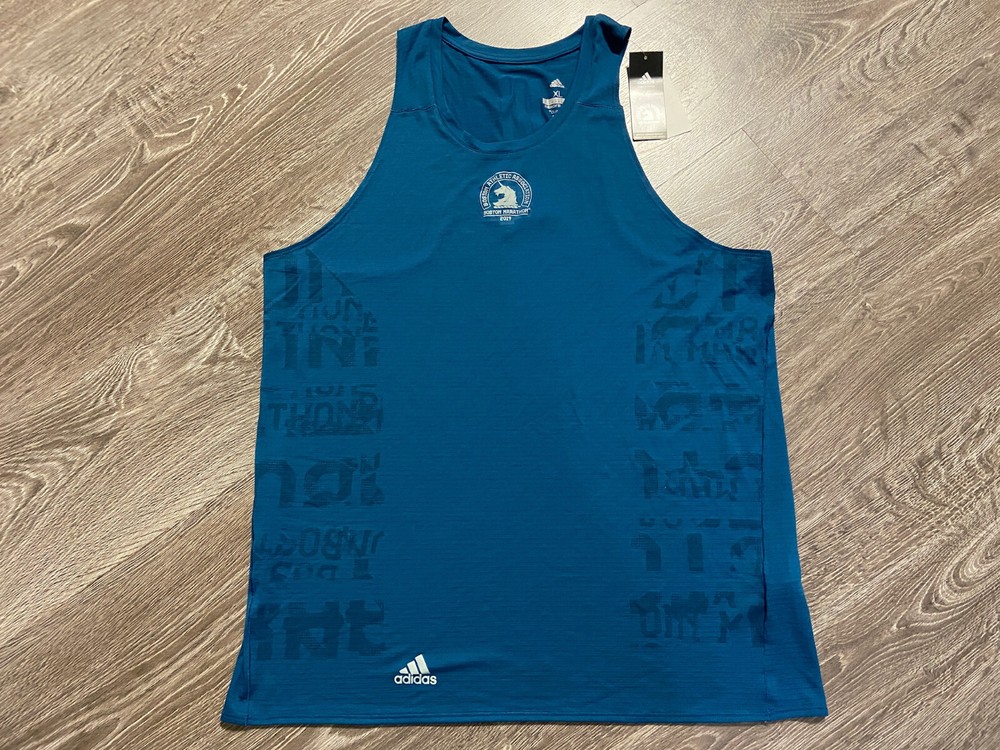 adidas Men's 2019 Boston Marathon Supernova Tank Top Shirt Size XL DX8755 NEW