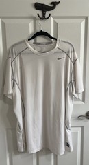 Men’s Nike Pro Combat Dri-fit Shirt. White Size XXL Fitted
