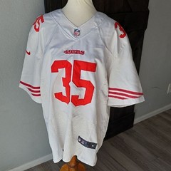 2X NFL White and Red Jersey with Logo Patch 49ers 35 REID