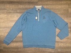 NEW JOHNNIE-O Size XL SULLY 1/4 ZIP PULLOVER SHIRT Blue Embroidered Redtail Golf