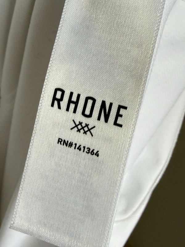 Rhone Mens White 1/4 Zip Pullover Size Small Nylon Blend Athletic Long Sleeve Sh gallery