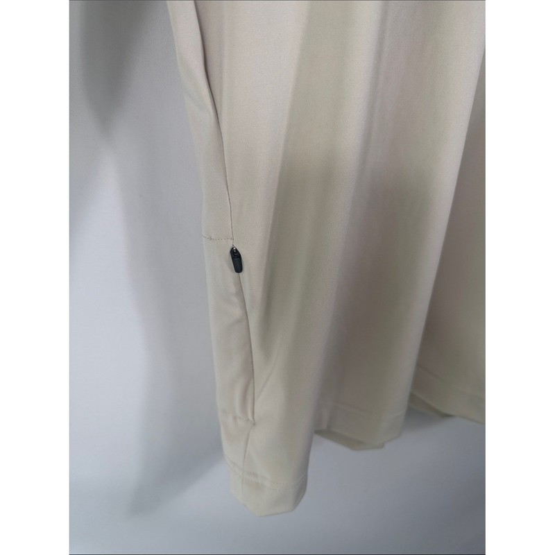 Legends Light Beige Quarter-Zip Pullover Performance Long Sleeve. Mens Size L gallery