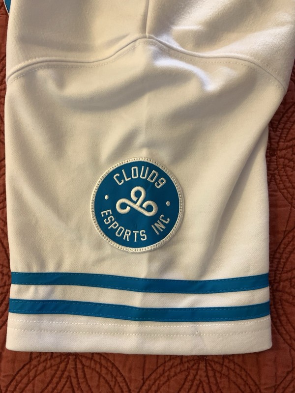 RARE Cloud9 Stratus White Button Baseball Jersey, Adult Small - Esports Gaming gallery
