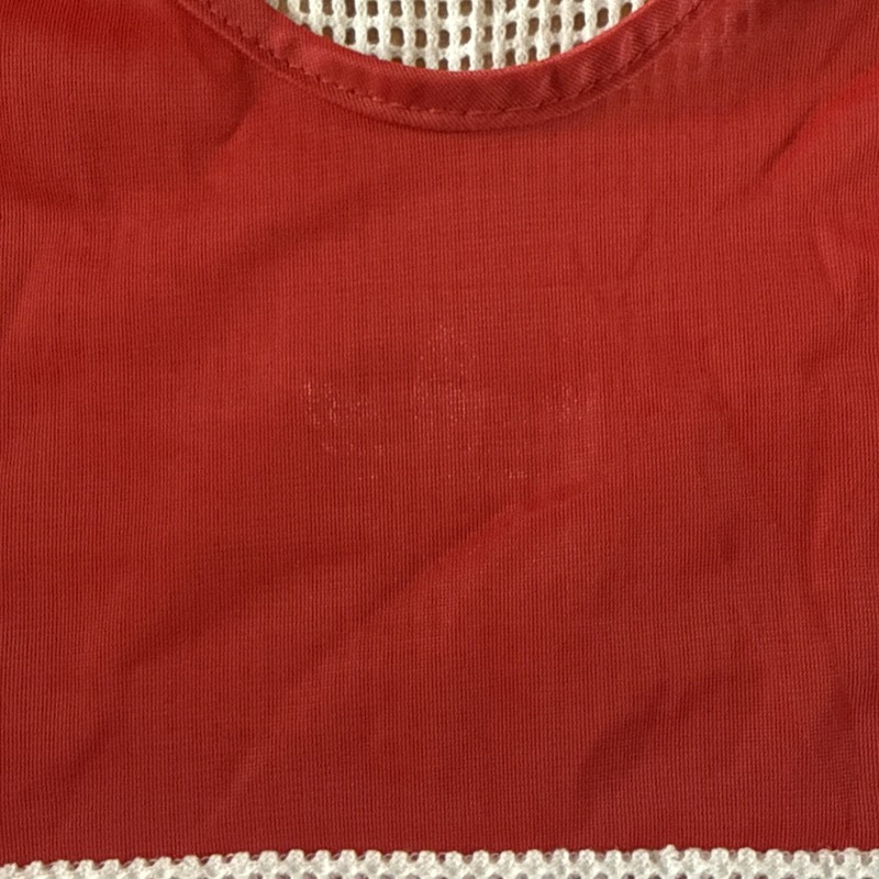 Vintage Adidas 1980s Running Tank Top Size M Red White Mesh USA Made gallery