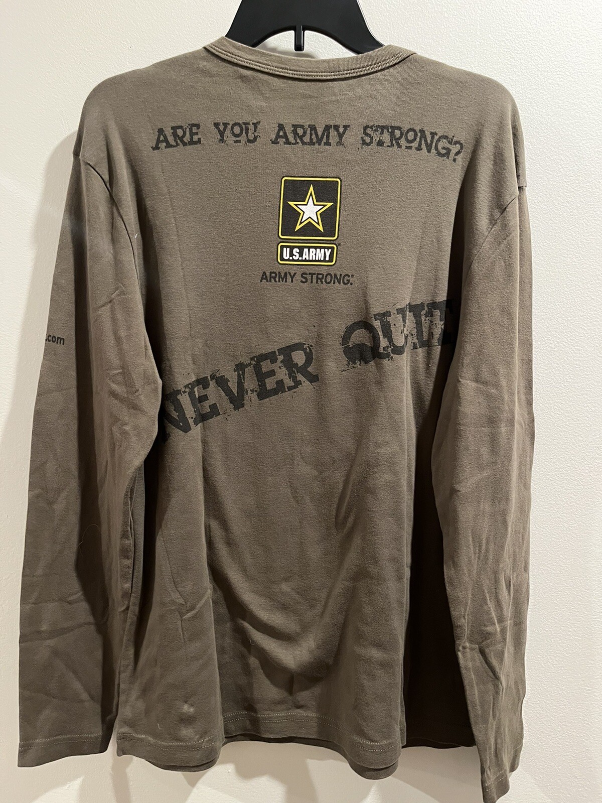 U.S. ARMY Soldier's Creed Army Strong L/S Shirt Brown X-large Free Shipping gallery