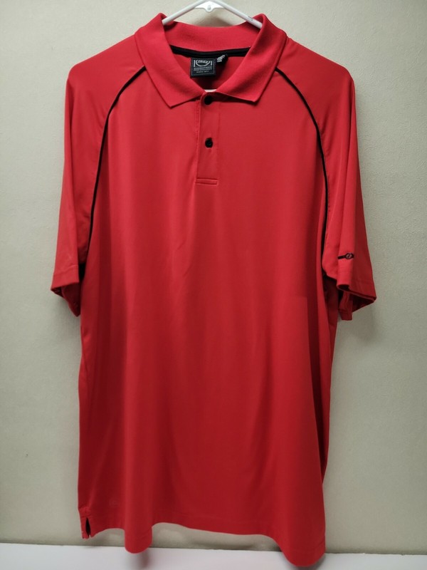 STORMTECH Mens Red Large Activewear Polo Shirt Short Sleeve Collar Side Slit gallery