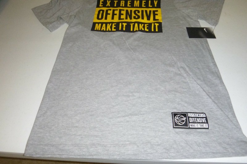 nike mens basketball standard fit crew neck soft knit graphic t-shirt sz:Sm-gray gallery