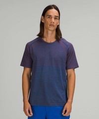 Lululemon MED Metal Vent Tech Short Sleeve Shirt 2.0 Aztec Brick / Symphony Blue