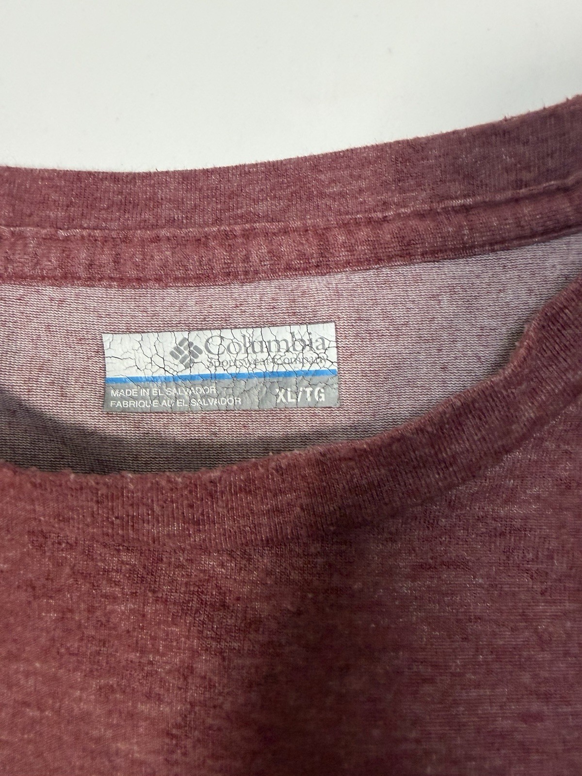 Columbia Mens XL Red Heather Performance T Shirt Short Sleeve Outdoor Hiking gallery