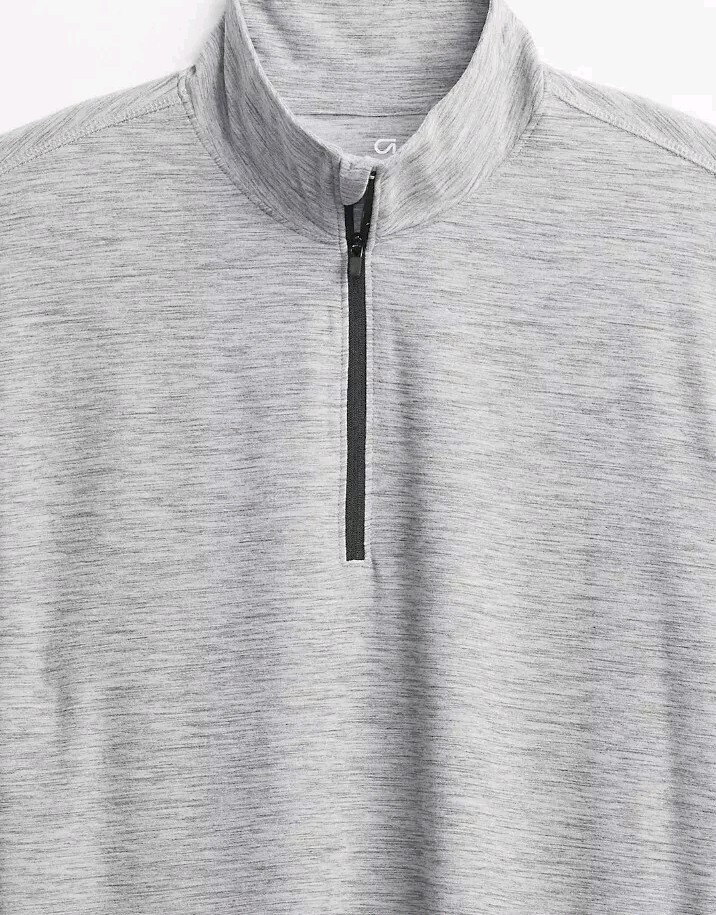 NWT Gap Fit Men's All Day Quarter Zip Active Shirt Blue Size S, XL gallery