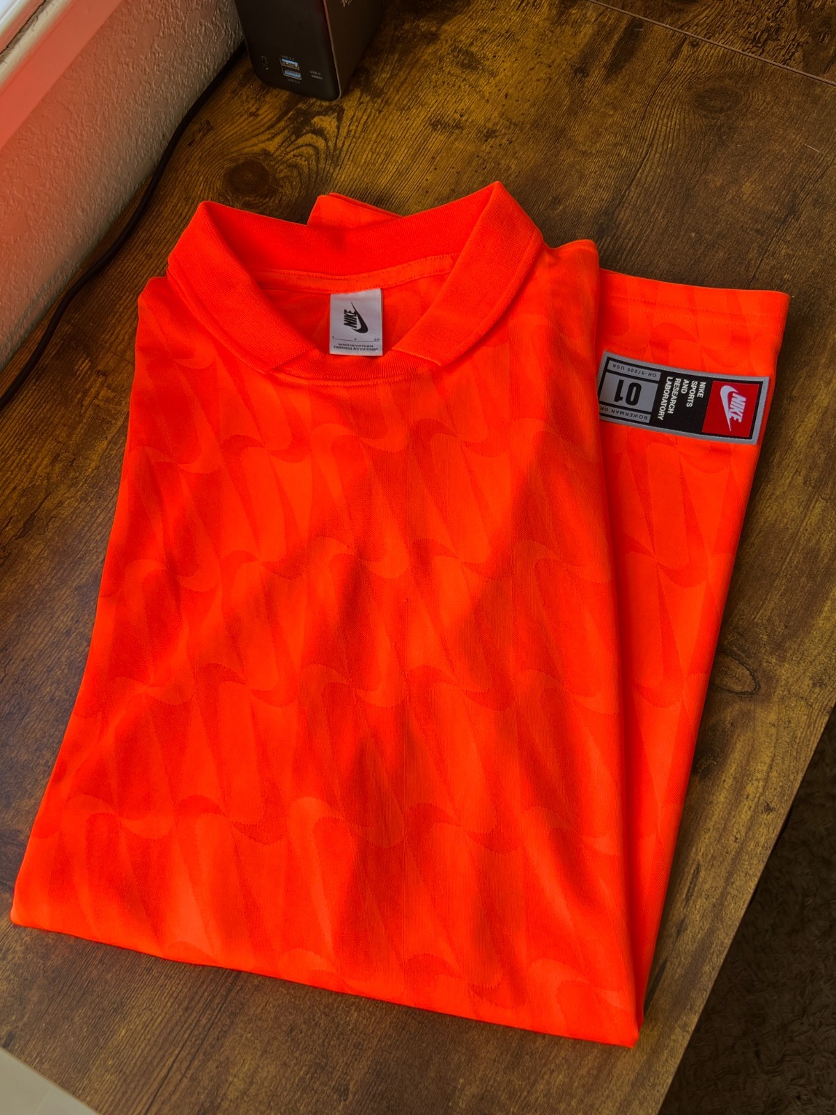 Nike Soccer Goalie Sports & Research Lab Long Sleeve Orange Shirt - Size S gallery