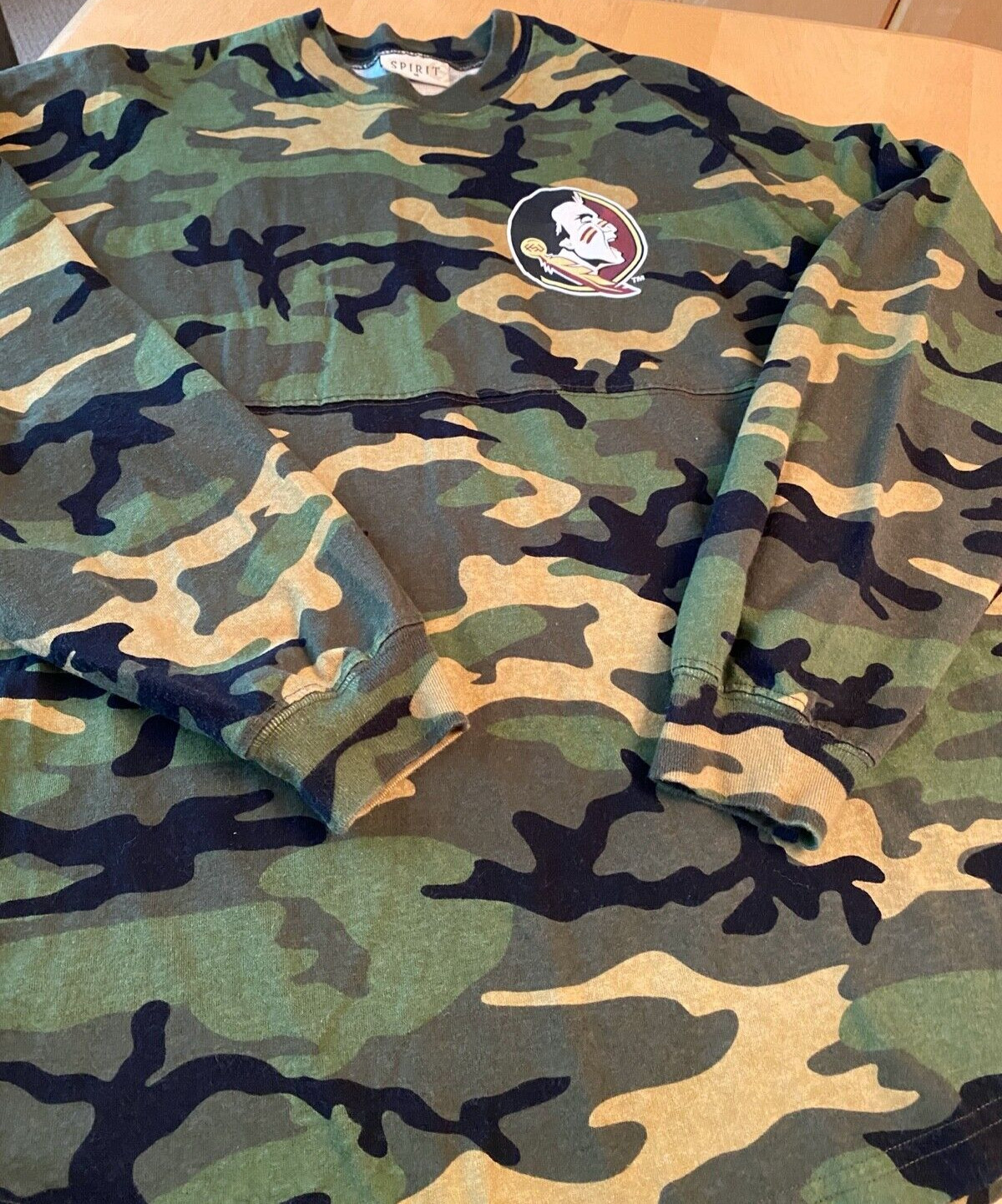 FLORIDA STATE FSU SPELLOUT SEMINOLES CAMOUFLAGE LS SHIRT MENS SZ M gallery