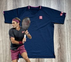 Roger Federer UNIQLO V-neck Shirt size:M (JPN L) 2020 Australian Open RF