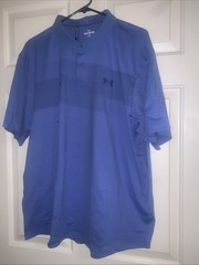 Under Armour Men’s UA Iso-Chill Graphic Golf Polo Shirt Blue 2XL