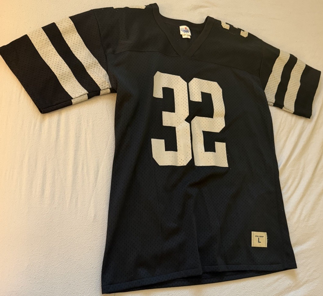 Vintage NEW Pro Shop Marcus Allen Black#32 Mesh Football Jersey L Made USA NWOT gallery