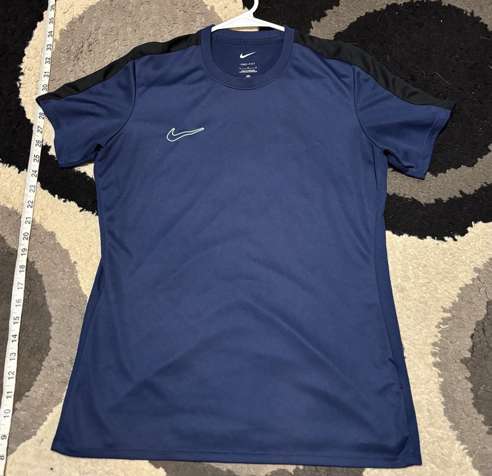 Nike Dri-FIT Men's Short Sleeve Crew Neck Jersey T-Shirt Blue/Black size L