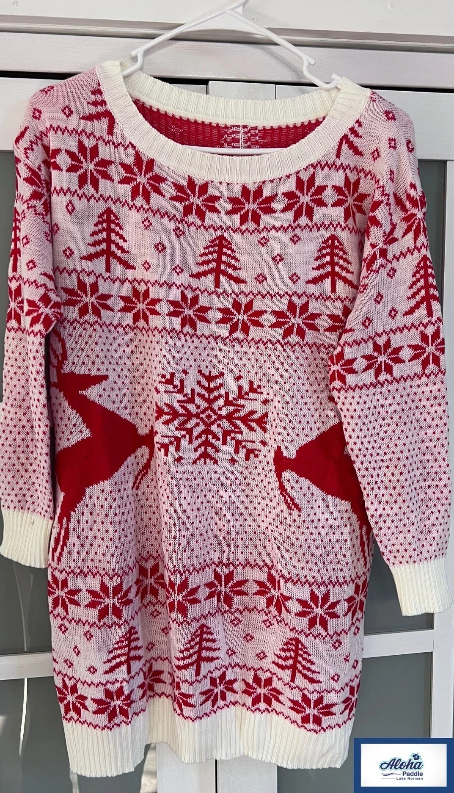 Ugly Christmas Sweater Reindeer Rudolph x-mas Santa Holiday Deer M Medium NEW gallery