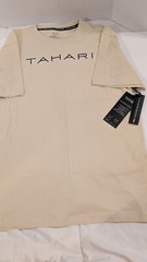 Men’s Tahari Sport Motion Tech Cream Shirt Sleeve T-shirt Size M