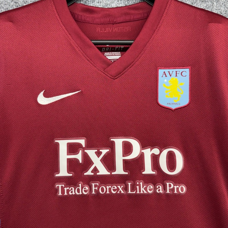 Nike Mens Aston Villa FC 2010-11 Home Soccer Jersey Claret Blue Small 381812-679 gallery
